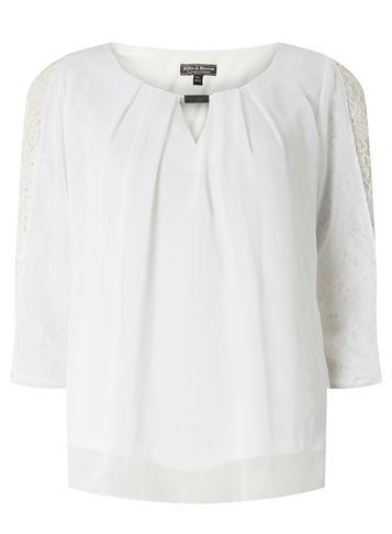 Dorothy Perkins *billie & Blossom Ivory Lace Trim Blouse