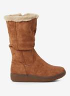 Dorothy Perkins Wide Fit Tan 'kristie' Long Boots