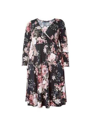 Dorothy Perkins *dp Curve Pink Floral Wrap Dress