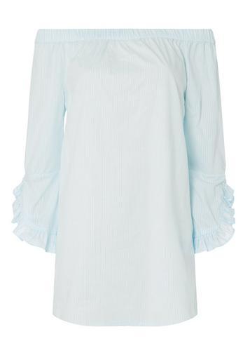 Dorothy Perkins *noisy May Blue Printed Bardot Shirt