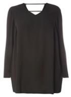 Dorothy Perkins Dp Curve Black Strap Back Detail Top