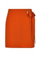 Dorothy Perkins *rust Wrap Eyelet Skort