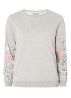 Dorothy Perkins Petite Grey Floral Print Sweat Top