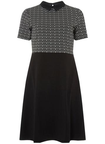 Dorothy Perkins *tall Black Heart Print Skater Dress