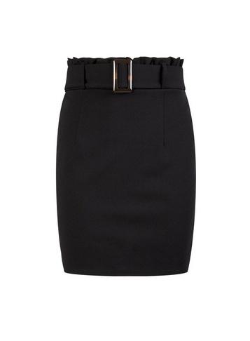 Dorothy Perkins *black Paperbag Skirt