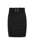 Dorothy Perkins *black Paperbag Skirt