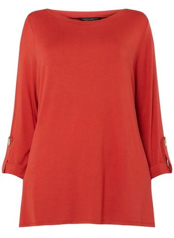 Dorothy Perkins *dp Curve Rust Pearl Cuff Top