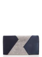 *quiz Navy Diamante Triangle Clutch Bag