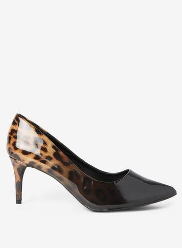 Dorothy Perkins Wide Fit Black 'eden' Court Shoes