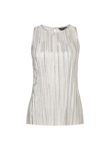 Dorothy Perkins Silver Plisse Halter Neck Top