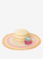 Dorothy Perkins Coloured Raffia Pom Hat