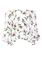 *izabel London White Floral Print Bardot Top