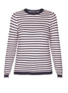 Dorothy Perkins Navy And Pink Stripe Stitch Jumper