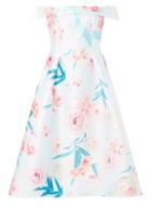 Dorothy Perkins *luxe Multi Colour Miami Print Bardot Midi Dress