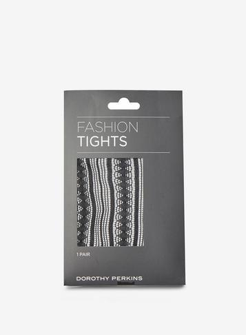 Dorothy Perkins Black 1 Pack Striped Pattern Tights
