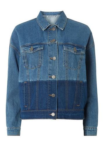 *noisy May Blue Two-tone Denim Jacket