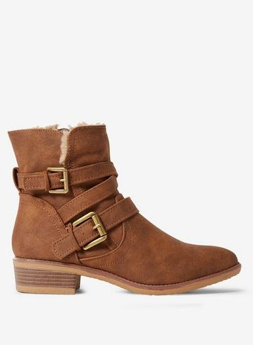 Dorothy Perkins Tan 'money' Biker Boots