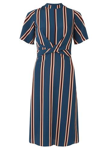 Dorothy Perkins Petite Multi Colured Striped Midi Dress