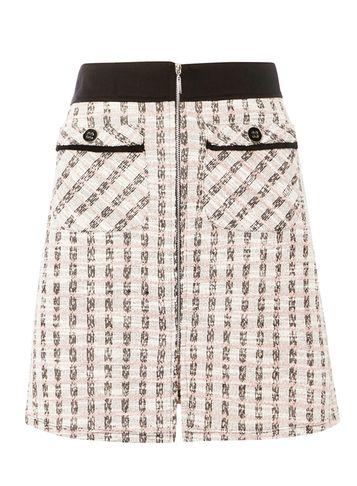 Dorothy Perkins Pink Check Boucle A-line Skirt