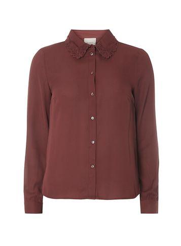 Dorothy Perkins *vero Moda Burgundy Lace Shell Top