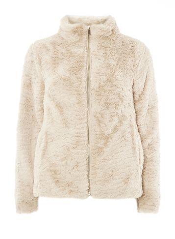 Dorothy Perkins Cream Faux Fur Coat
