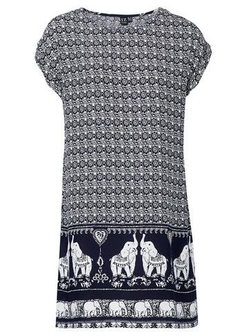 *izabel London Navy Elephant Print Shift Dress