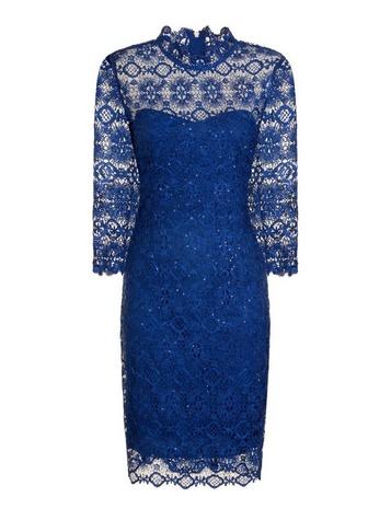 *paper Dolls Cobalt Sequin Lace Bodycon Dress