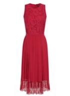 *little Mistress Cranberry Lace Midi Skater Dress