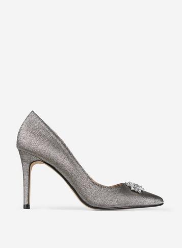 Dorothy Perkins *showcase Silver 'gracias' Court Shoes