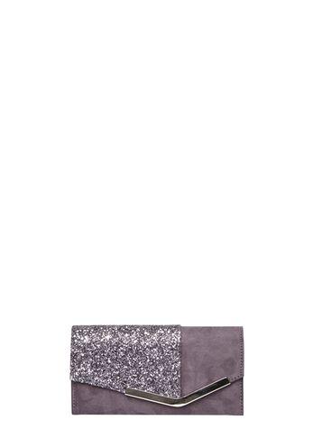 Dorothy Perkins Grey Bar Foldover Purse