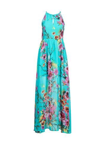 Dorothy Perkins *blue Vanilla Floral Maxi Dress