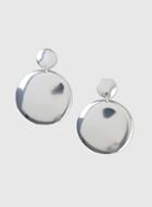 Dorothy Perkins Silver Disc Drop Earrings