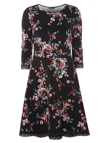 Dorothy Perkins *tall Black Oriental Dress