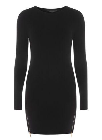 Dorothy Perkins Black Zip Hem Longline Jumper