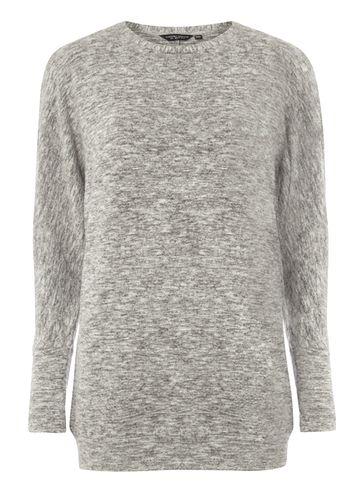 Dorothy Perkins *tall Grey Split Sleeve Top