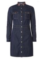 Dorothy Perkins Embroidered Collar Shirt Dress