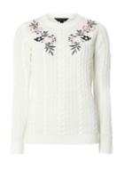 Dorothy Perkins Ivory Embroidered Cable Jumper
