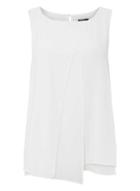 Dorothy Perkins *roman Originals Ivory Sleeveless Wrap Top