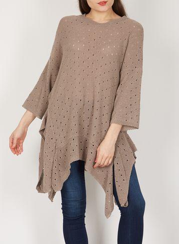 Dorothy Perkins *feverfish Mocha Crochet Top