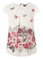 Dorothy Perkins *billie & Blossom Curve Ivory Floral Print Top