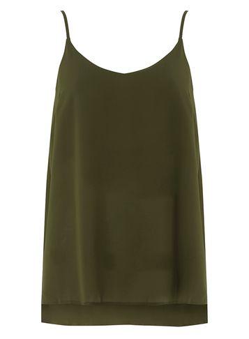 Dorothy Perkins Khaki Strappy Camisole Top