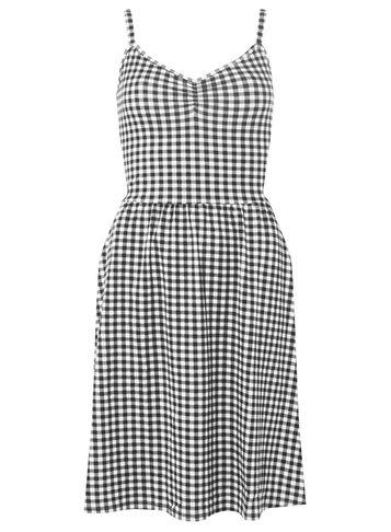 Dorothy Perkins *tall Black Gingham Camisole Dress