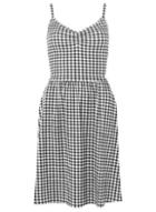 Dorothy Perkins *tall Black Gingham Camisole Dress
