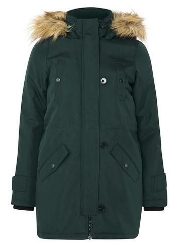 Dorothy Perkins *vero Moda Olive Green Faux Fur Hooded Parka