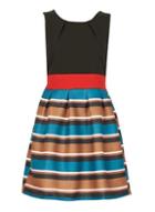 Dorothy Perkins *tenki Multicoloured Two-tone Skater Dress