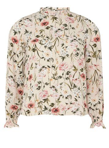 Dorothy Perkins Petite Blush Floral Print Pie Crust Top