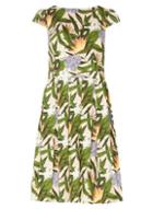 Dorothy Perkins *tall Multicolour Tropical Print Fit And Flare Dress