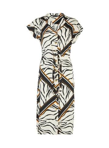 Dorothy Perkins Cream Tiger Print Shirt Dress