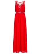 Dorothy Perkins *quiz Red Embroidered Maxi Dress