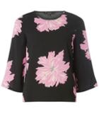 Dorothy Perkins *vero Moda Black Printed Boxy Blouse